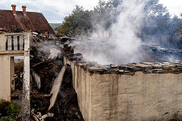 Professional Fire Damage Removal technician working in Milltown, WI